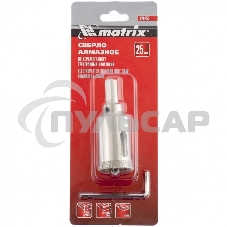 Сверло алмазное Matrix по керамограниту, 25 х 67 мм