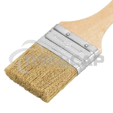 Кисть плоская 50 мм, натуральная щетина, деревянная ручка, для масляных красок, лаков, SPARTA, 824305