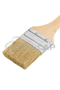 Кисть плоская 50 мм, натуральная щетина, деревянная ручка, для масляных красок, лаков, SPARTA, 824305