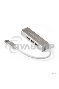 Хаб USB (концентратор) ExeGate DUB-4 (кабель-адаптер USB3.0 --> 4xUSB3.0, Plug&Play, серебристый)