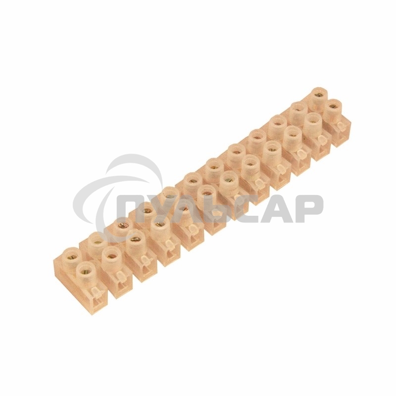 Клеммная колодка винтовая KВ-25 (10-25 мм²), ток 60 A, полиэтилен белый (ЗВИ) Rexant