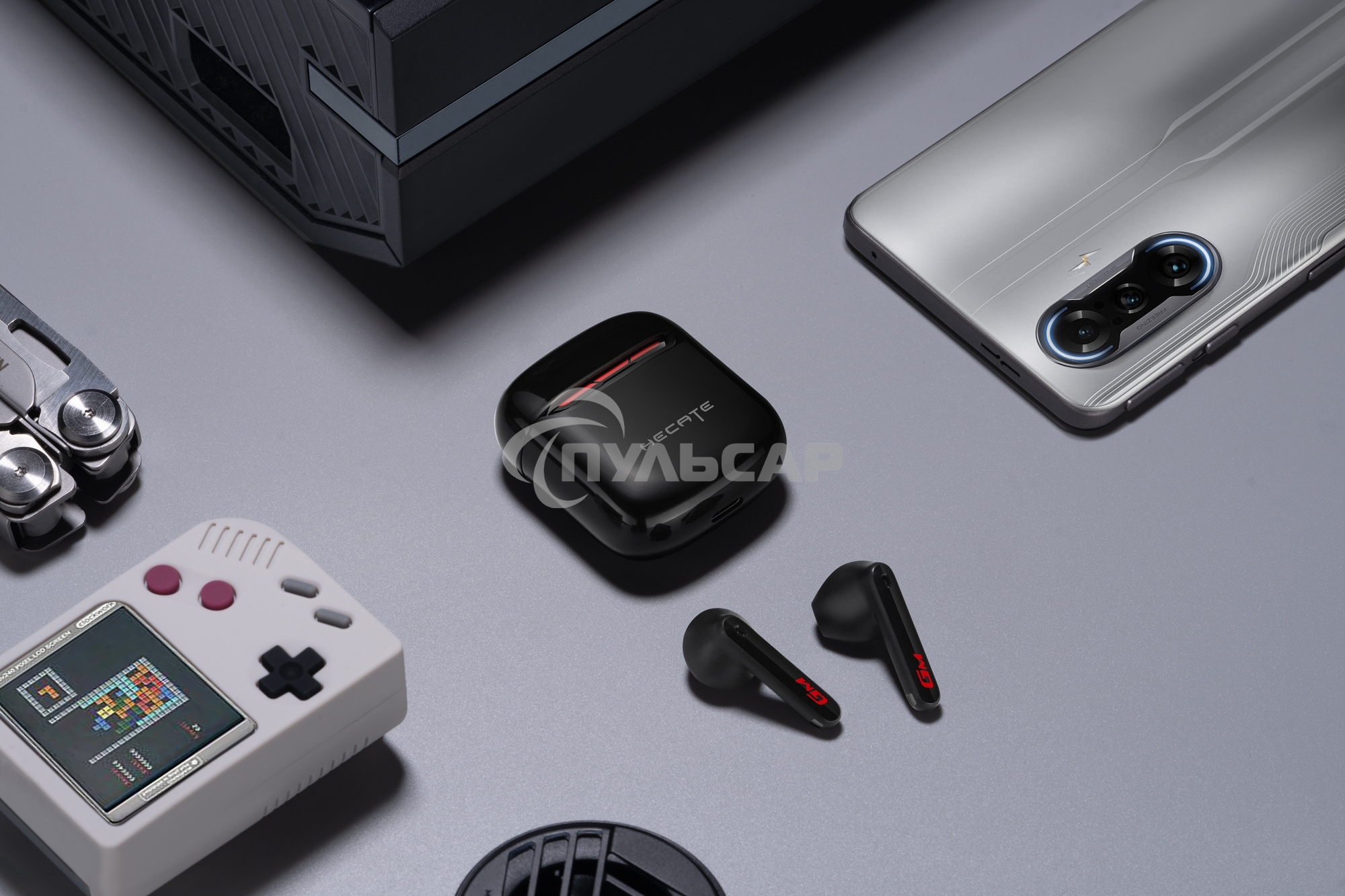 Наушники с микрофоном Edifier Hecate GM3 Plus черный вкладыши BT оголовье