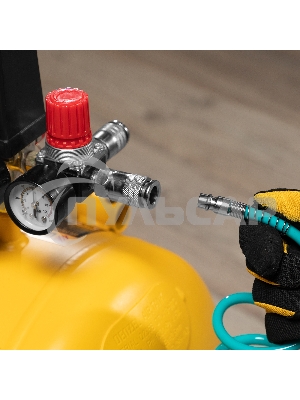 Полиуретановый спиральный шланг профессиональный BASF, 10 м, с быстросъемными соединениями Stels