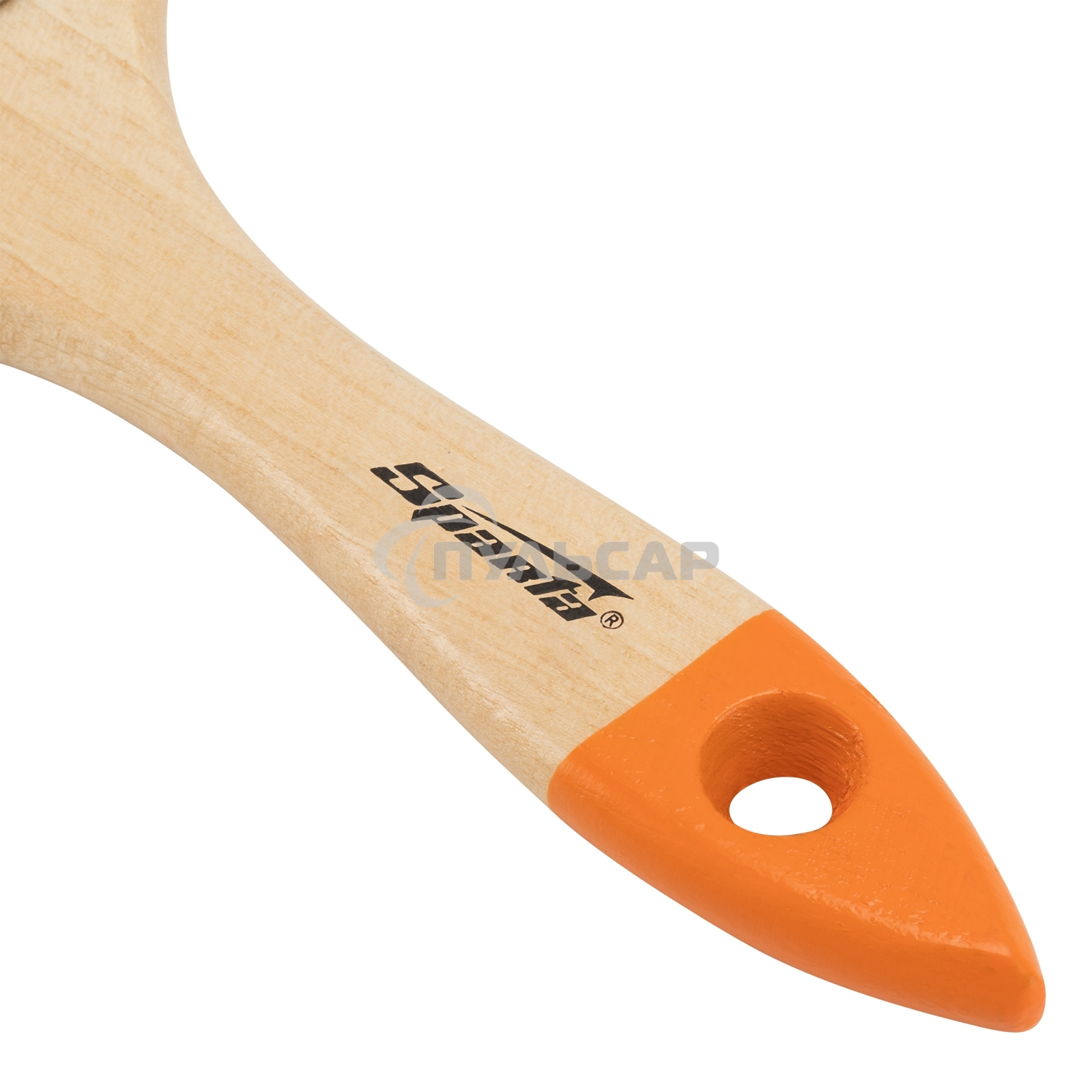 Кисть плоская 50 мм, натуральная щетина, деревянная ручка, для масляных красок, лаков, SPARTA, 824305