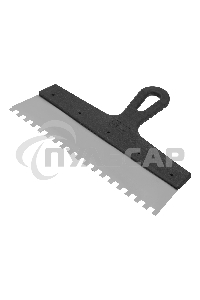 Шпатель СИБРТЕХ из нержавеющей стали,300 мм,зуб 8x8 мм,пластмассовая ручка 85476