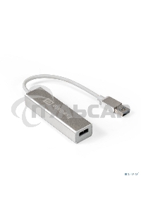 Хаб USB (концентратор) ExeGate DUB-4 (кабель-адаптер USB3.0 --> 4xUSB3.0, Plug&Play, серебристый)
