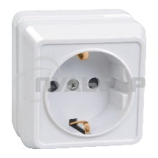 Розетка Iek ERO11-K01-16-DC РС20-3-ОБ 1местн. c з/к 16А откр.уст. ОКТАВА (белый)