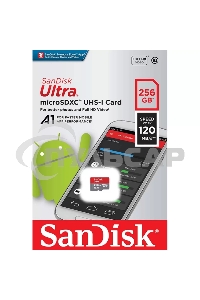 Флеш карта microSD 256Gb SanDisk microSDXC Class 10 Ultra UHS-I U1 A1 120Mb/s