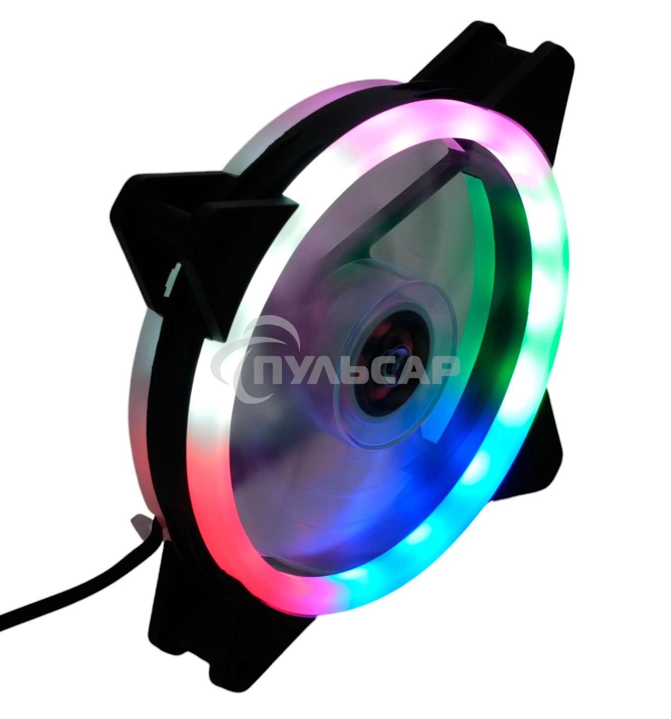 Вентилятор для корпуса Gembird D12025S12L-CF черный, 120 мм, 1200 об/мин, 20.5 дБ, 3 pin