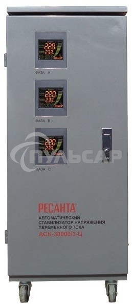 Стабилизатор напряжения Ресанта АСН-30000/3-Ц трехфазный серый (63/4/18)