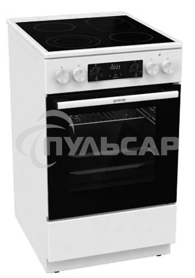 Плита электрическая Gorenje GECS5C70WA белый, конфорок 4 электрических, духовка 70 л, 50 см x 85 см x 59.4 см