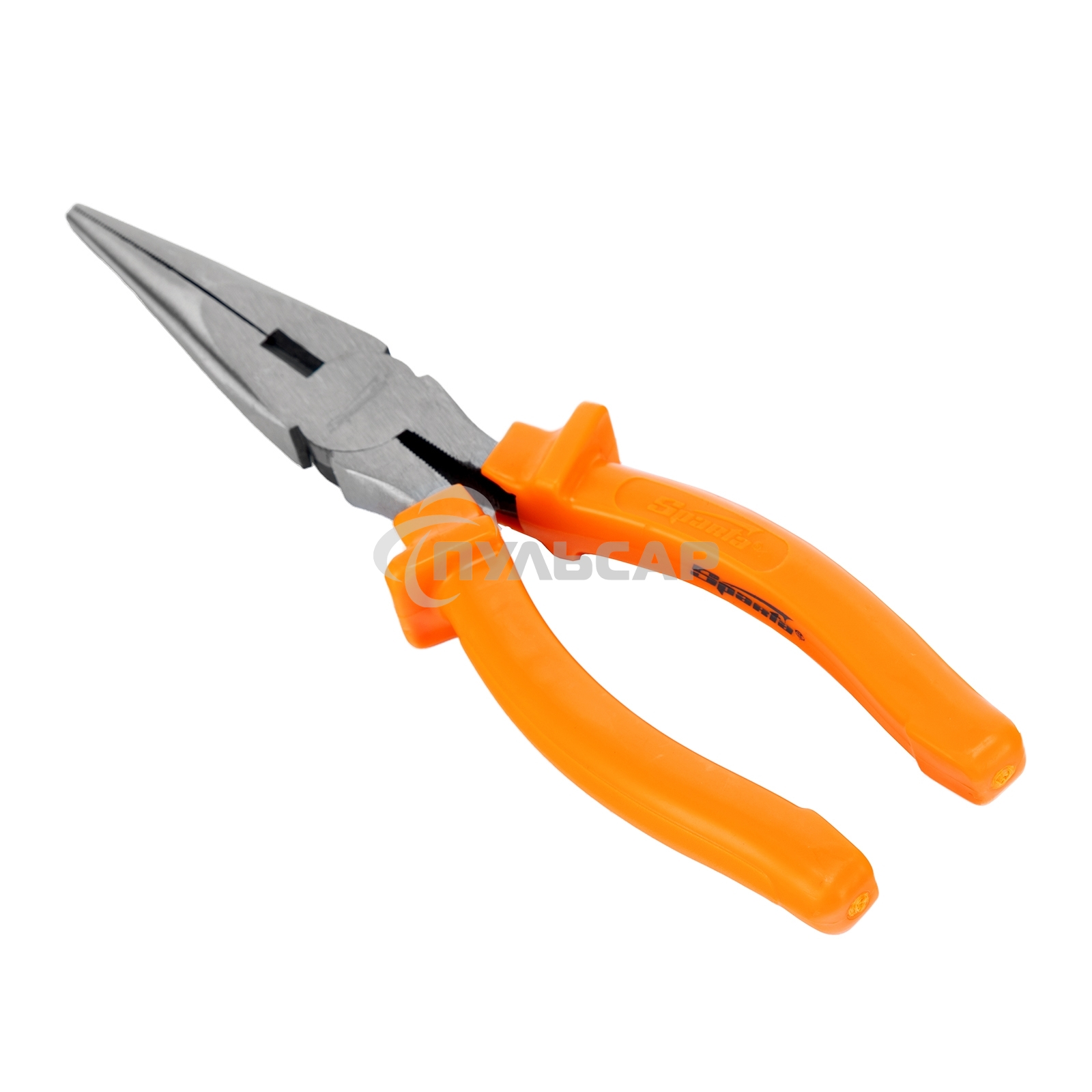 Длинногубцы Classic, 200 мм, прямые шлифованные, пластмассовые рукоятки Sparta