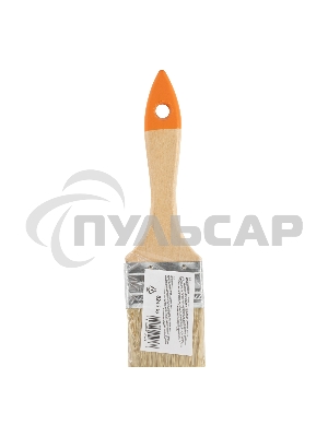 Кисть плоская 50 мм, натуральная щетина, деревянная ручка, для масляных красок, лаков, SPARTA, 824305