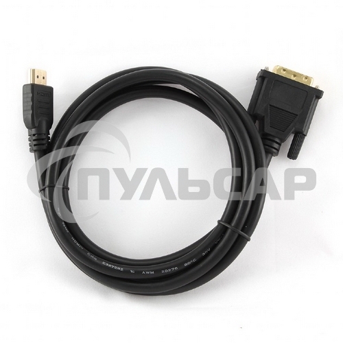 Кабель HDMI-DVI Cablexpert CC-HDMI-DVI-10, 19M/19M, single link, медь, позол.разъемы, экран, 3.0м, черный, пакет