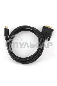 Кабель HDMI-DVI Cablexpert CC-HDMI-DVI-10, 19M/19M, single link, медь, позол.разъемы, экран, 3.0м, черный, пакет