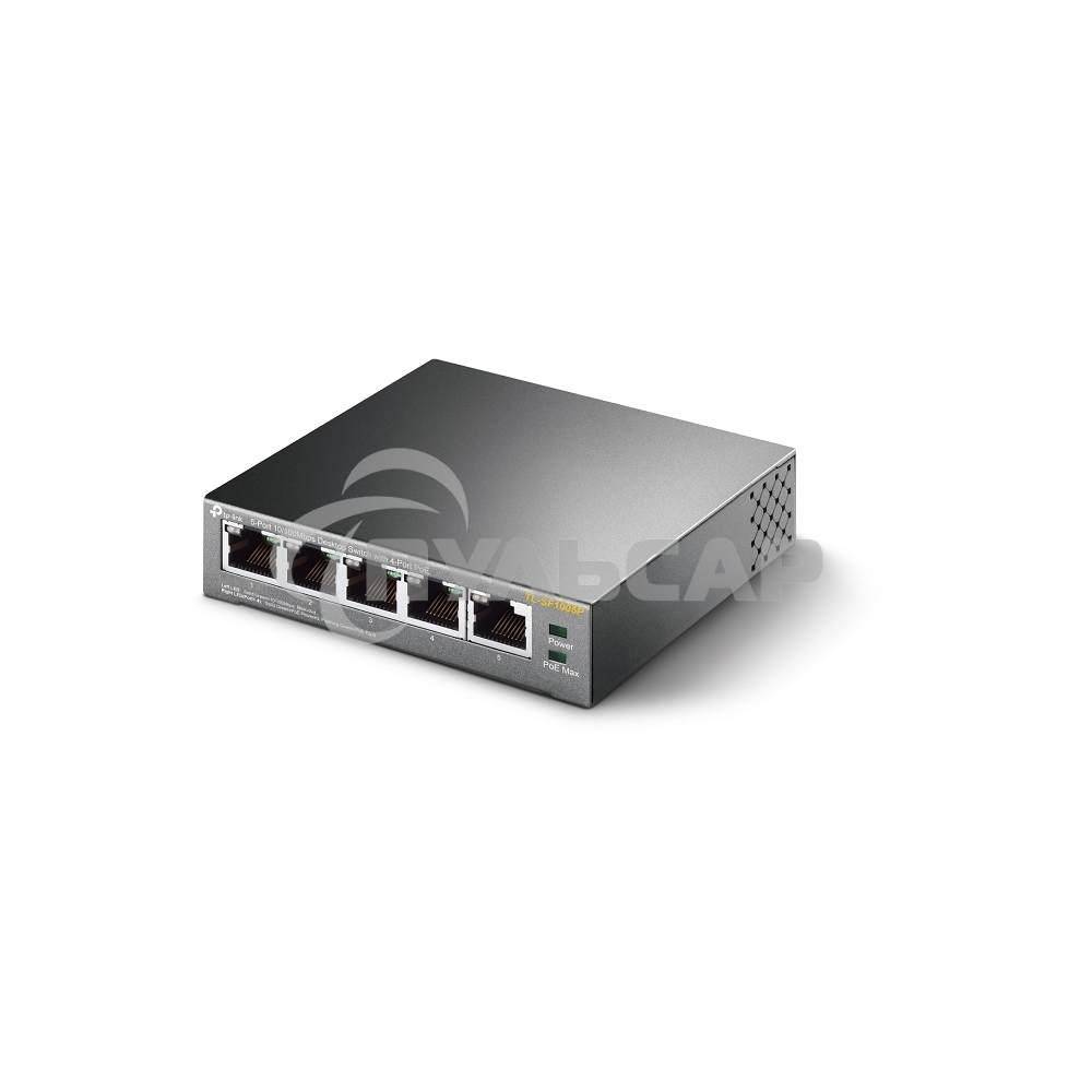 Коммутатор TP-Link SMB TL-SF1005P 5-портовый 10/100 Мбит/с настольный коммутатор с 4 портами PoE 