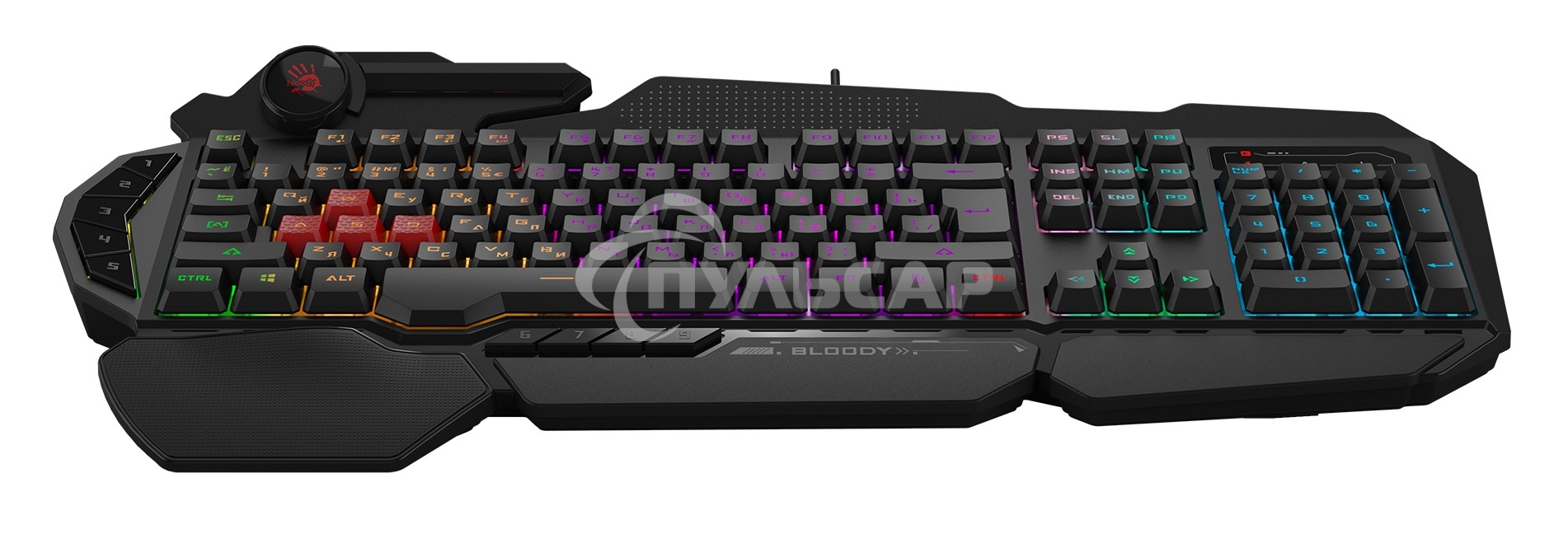 Клавиатура проводная A4Tech Bloody B310N черный USB Multimedia for gamer LED (подставка для запястий) (B310N)