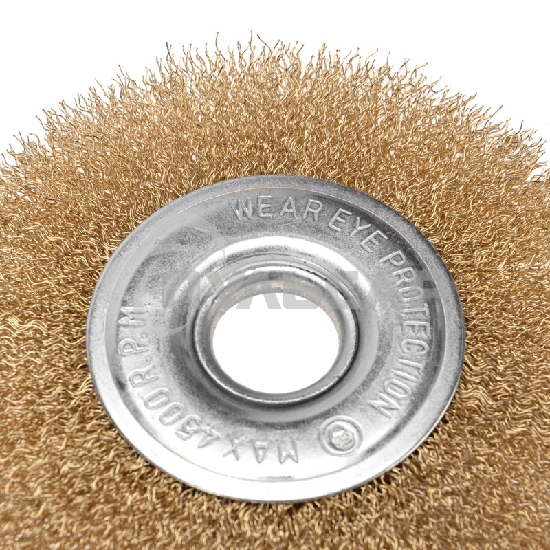 Щетка дисковая для УШМ латунь 125 мм, отв. 22,23 мм Kranz