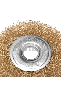 Щетка дисковая для УШМ латунь 125 мм, отв. 22,23 мм Kranz