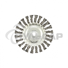 Щетка Matrix для УШМ, 125 мм, М14, Плоская, крученая проволока 0,8 мм