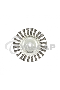 Щетка Matrix для УШМ, 125 мм, М14, Плоская, крученая проволока 0,8 мм