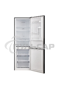 Холодильник Maunfeld MFF185NFSB10 черная нержавеющая сталь двухкамерный инвертор 240/100л морозилка снизу, No Frost