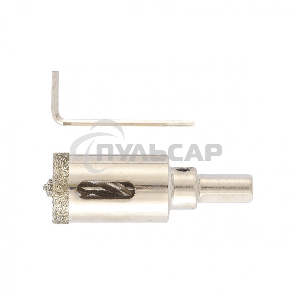 Сверло алмазное Matrix по керамограниту, 28 х 67 мм, 3-гранный хвостовик