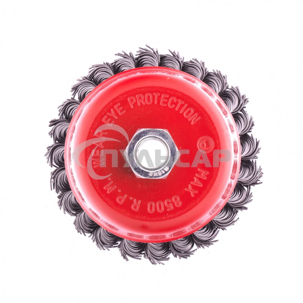 Щетка Matrix для УШМ, 100 мм, М14, Чашка, крученая проволока 0,8 мм