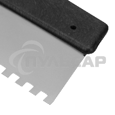 Шпатель СИБРТЕХ из нержавеющей стали,300 мм,зуб 8x8 мм,пластмассовая ручка 85476