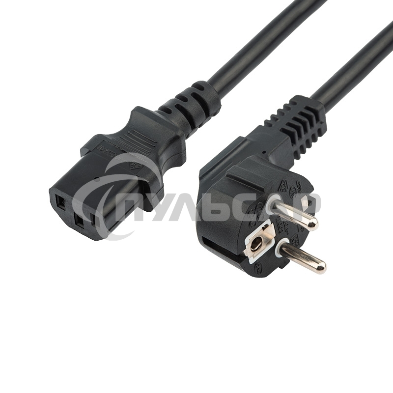 Шнур сетевой Rexant СЕЕ 7/7 (Schuko) – IEC 320 C13 3x0,75мм², длина 1,2м