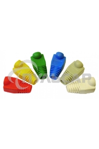 Защитные колпачки для кабеля 6,0мм cat.5, на соединение коннектора с кабелем, желтый, 100 шт. в пачке