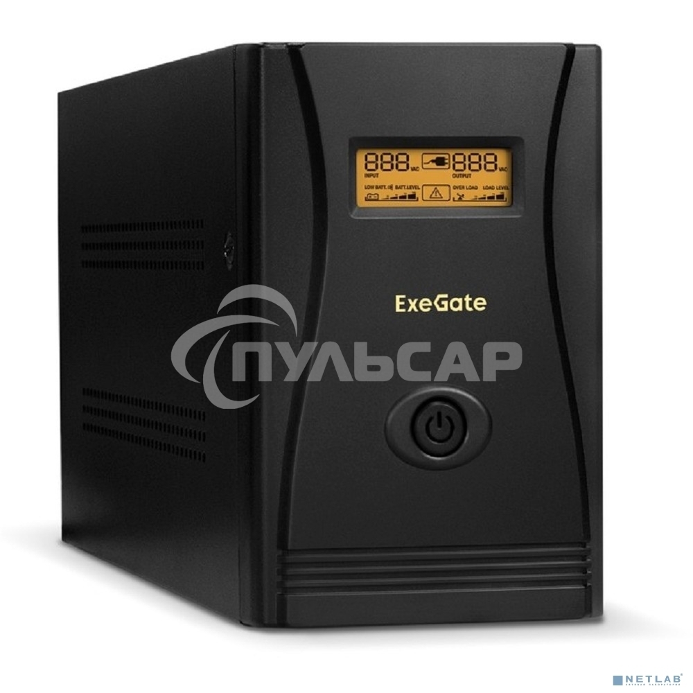 Источник бесперебойного питания ExeGate EX292630RUS SpecialPro Smart LLB-2000.LCD.AVR.1SH.2C13.RJ.USB 2000VA/1200W, LCD, AVR, 1*Schuko+2*C13,RJ45/11,USB, металлический корпус, черный
