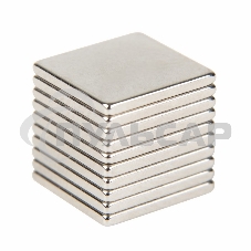 Неодимовый магнит прямоугольник 10х10х1 мм сцепление 0,6 кг (Упаковка 10 шт) Rexant