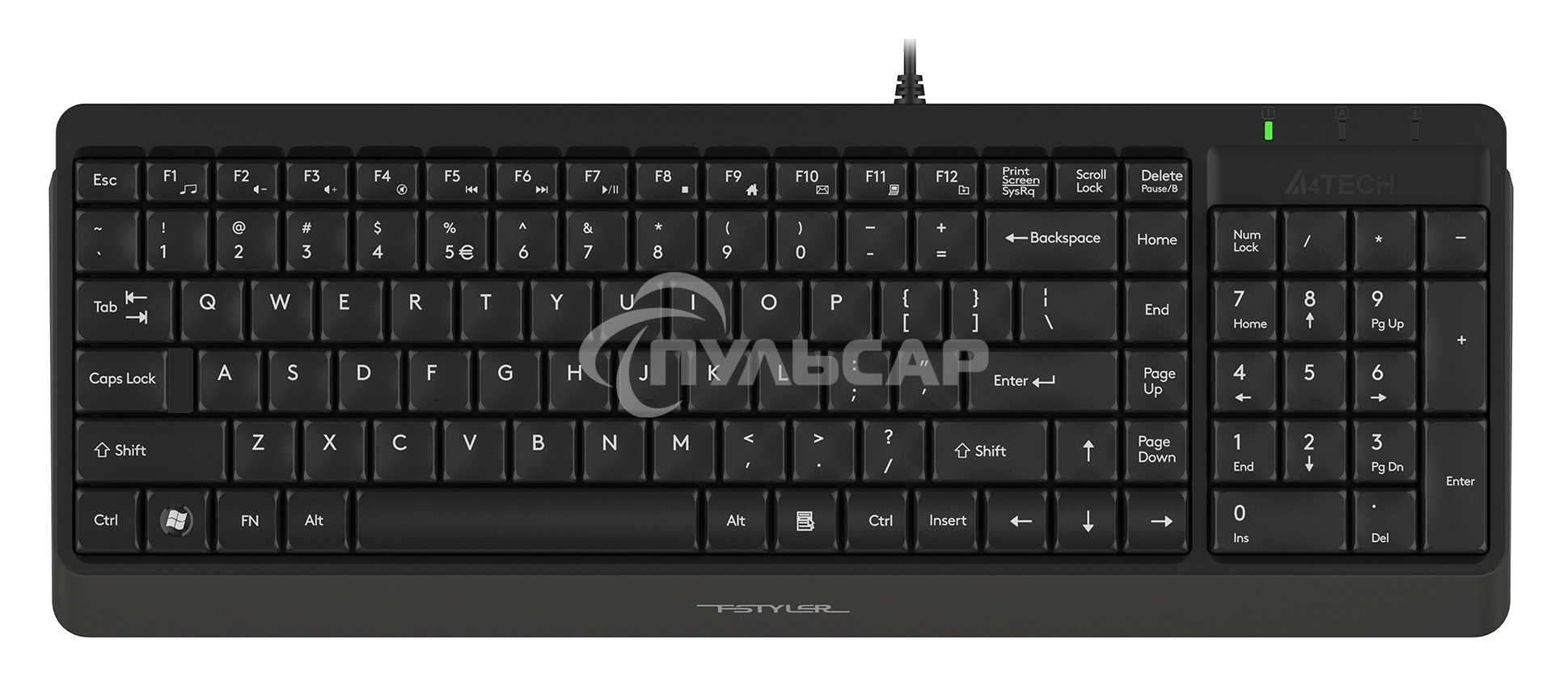 Клавиатура проводная A4Tech Fstyler FK15, USB, черный