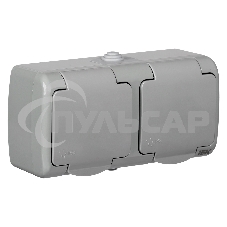 Розетка Iek ERA22-K03-16-54 РСш22-2-А Розетка 2-ая с з/к откр. уст. 16А IP54 AQUATIC