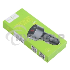 Авто ЗУ + LED дисплей/ HOCO HC-76605 Z26/ 2 USB/ Выход: 10.5W/ черный