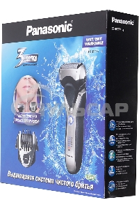Электробритва сетчатая Panasonic ES-RT77-S520 реж.эл.:3 питан.:аккум. серебристый/черный