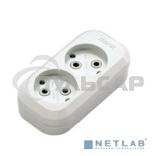 Колодка удлинителя 2 гнезда без заземления MAKEL MGP101