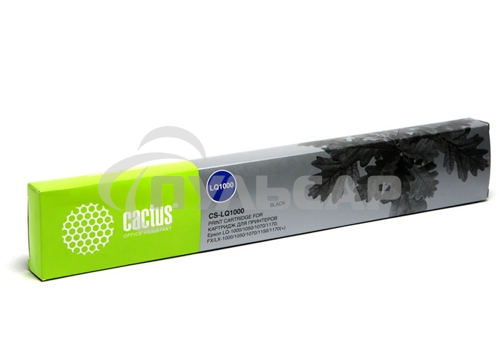 Картридж матричный Cactus CS-LQ1000 черный (12.7 мм, 10 м, 2 200 000 знаков) для Epson LQ-1000/1050/1070/1170/FX100/105/LX-1000/1050/1070/1150/1170