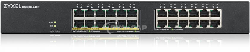 Коммутатор Zyxel GS1900-24EP-EU0101F 24G 12PoE+ 130W управляемый