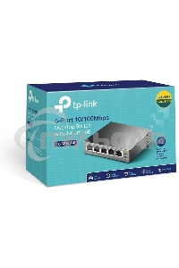 Коммутатор TP-Link SMB TL-SF1005P 5-портовый 10/100 Мбит/с настольный коммутатор с 4 портами PoE 