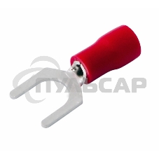 Наконечник вилочный изолированный 5.3 мм 0.5-1.5 мм² (НВи 1.5-5/НВи 1,25-5) красный Rexant