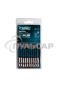 Набор бит PH2 х70, сталь S2, круглый профиль, 10 шт. Gross