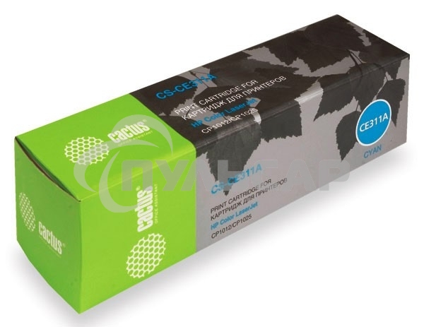 Картридж лазерный Cactus CS-CE311A голубой (1000 стр.) для HP LJ CP1012Pro/CP1025