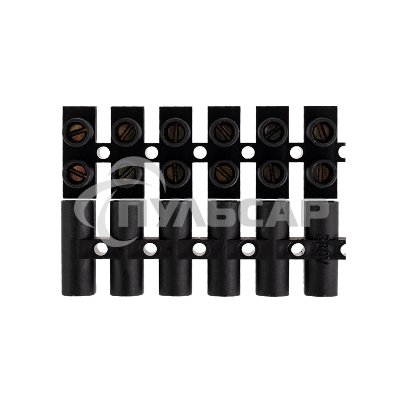 Клеммная колодка винтовая KВ-10 (4-10 мм²), ток 10 A, полипропилен черный, индивидуальная упаковка, 1 шт. Rexant