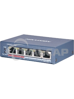 Коммутатор 4PORT 1000M POE DS-3E0505P-E/M HIKVISION