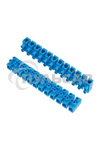 Клеммная винтовая колодка KВ-40 25-40, ток 100 A, полиэтилен синий Rexant (10 шт./уп.)