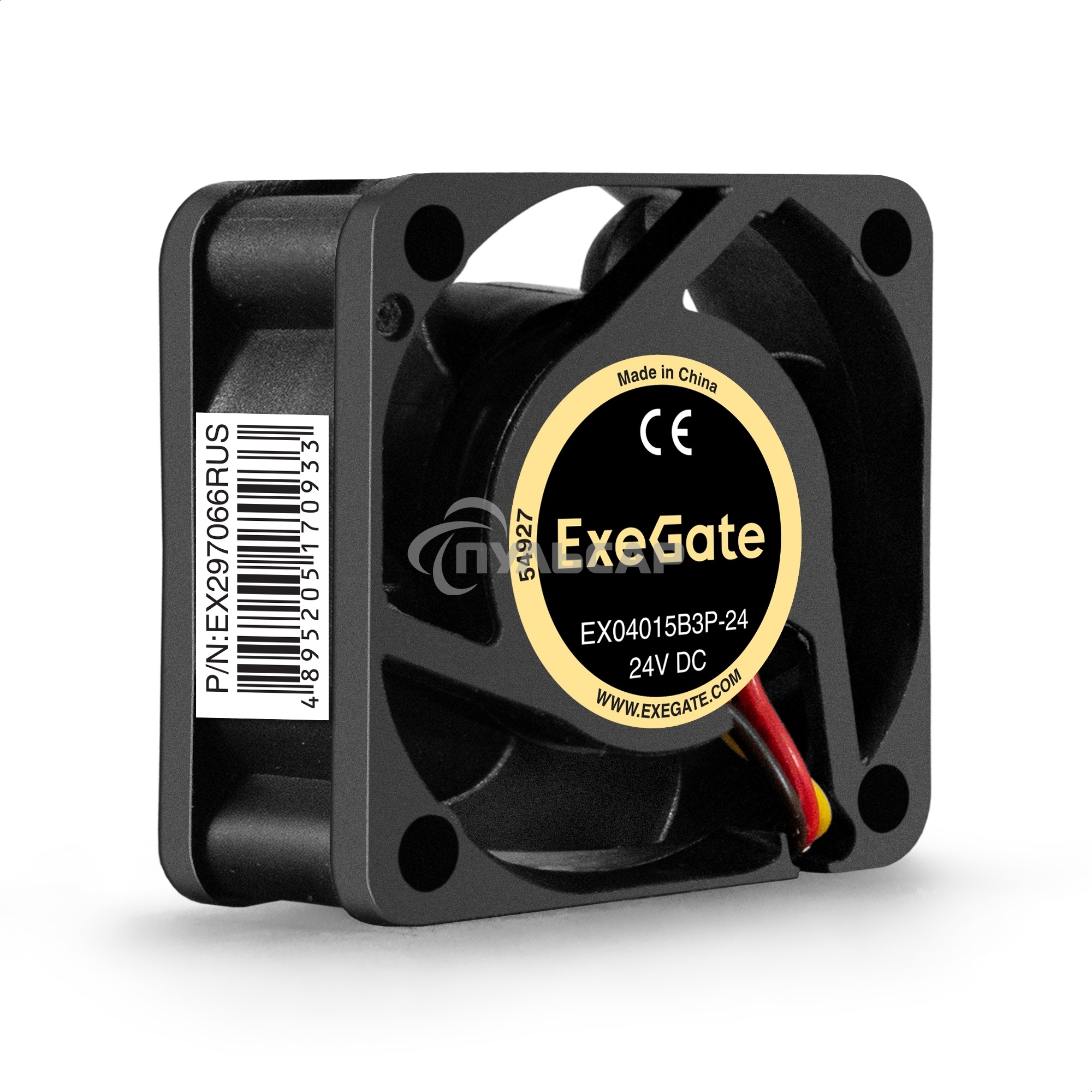 Вентилятор для корпуса ExeGate EX04015B3P-24 черный, 40 мм, 7800 об/мин, 33.1 дБ, 3 pin