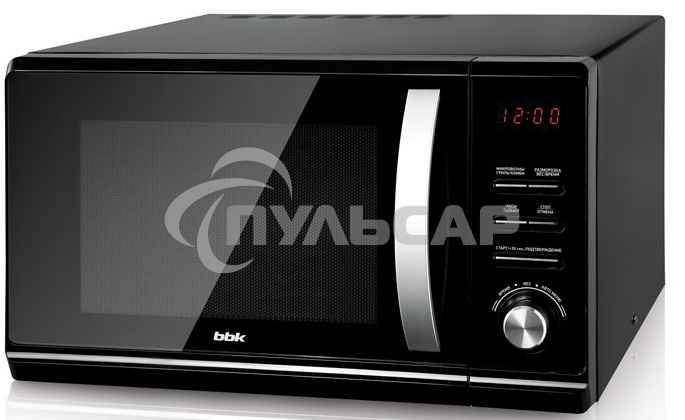 Микроволновая печь BBK 23MWG-851T/B черный, 23 л, 800 Вт, поворотный механизм/кнопки