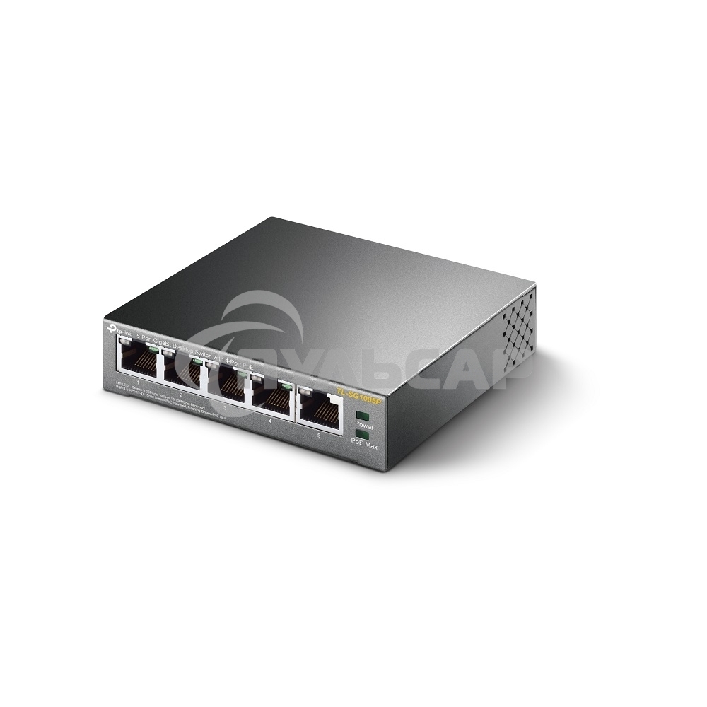 Коммутатор TP-Link SMBTL-SG1005P 5-портовый гигабитный настольный коммутатор с 4 портами PoE SMB 56W